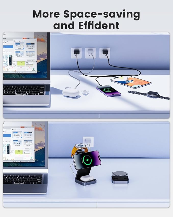 3-in-1 Wireless Charger for iPhone, 15W Fast Wireless Charging Station - Image 5
