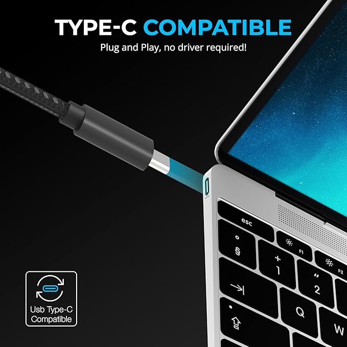 SABRENT 7-Port USB-C Hub with Power Switches, 5Gbps USB 3.2, 48W Powered Hub - Image 5