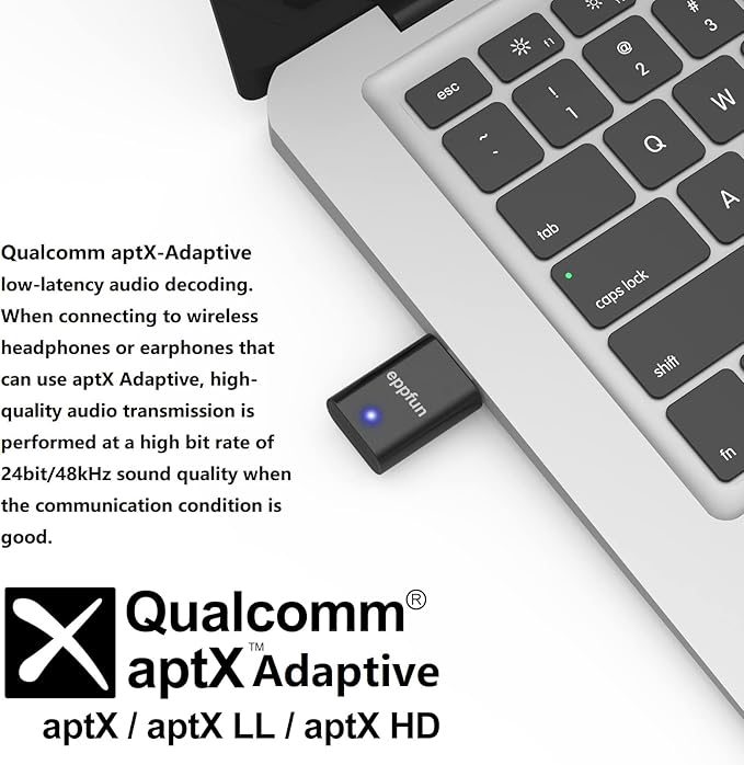 eppfun LE Audio USB C Bluetooth 5.4 Transmitter Adapter - Image 4