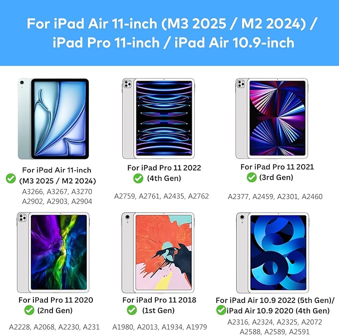 Keyboard Case for iPad Air 11-inch & iPad Pro 11 inch – Magic-Style Magnetic - Image 3