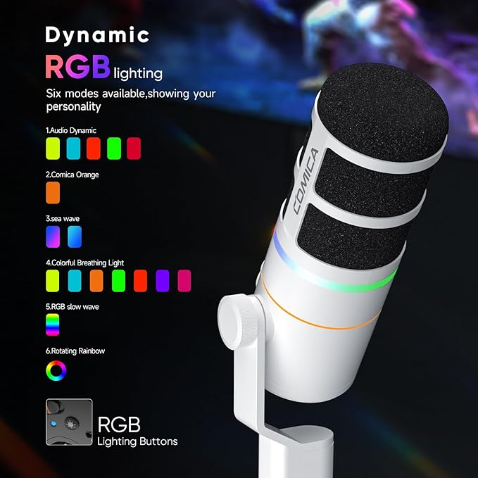 COMICA EJoy D10 USB Gaming Microphone – Boom Arm Mic - Image 5