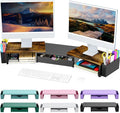 Spacrea Metal Desk Organizers and Accessories, Dual Monitor Stand Riser by Spacrea