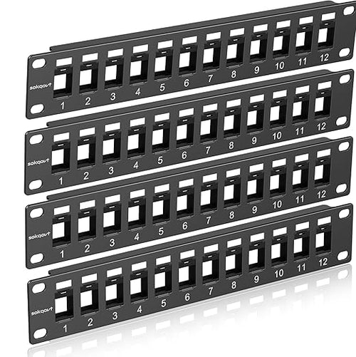 12 Port Mini Blank Keystone Patch Panel by Unknown