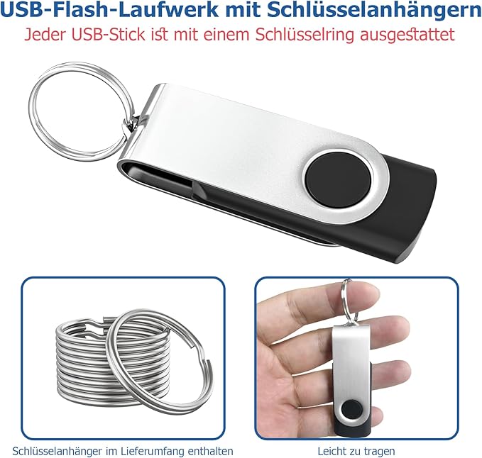 Flash Drives 16GB 10 Pack, Wooolken USB 2.0 Thumb Drives - Image 4