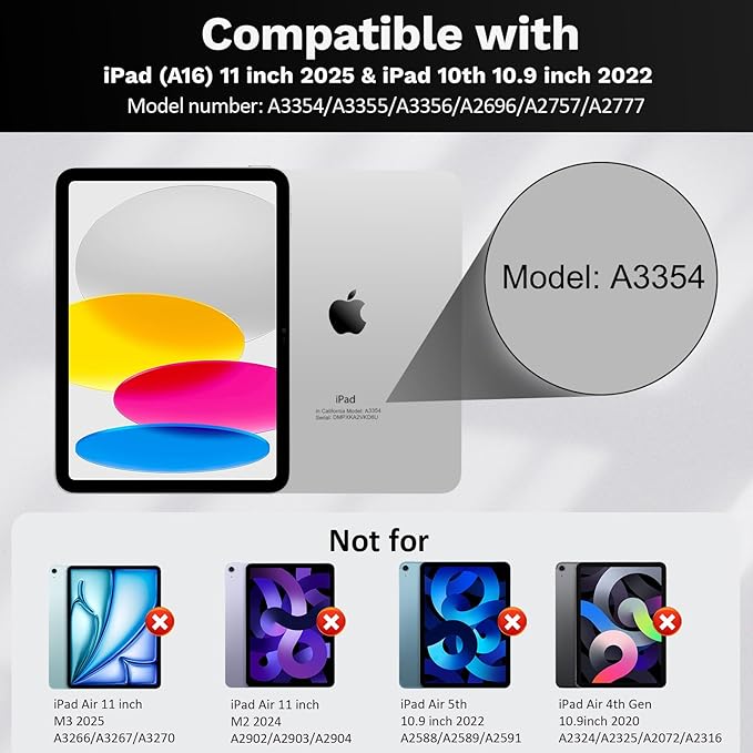 MoKo Touch Keyboard Case for iPad 11th Generation 11 inch 2025, iPad 10th - Image 2