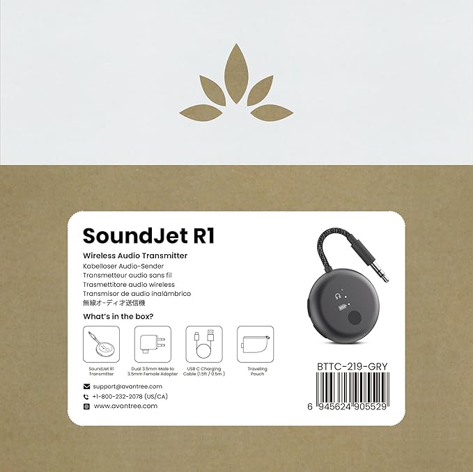 Avantree SoundJet R1 – Airplane Bluetooth Adapter - Image 8