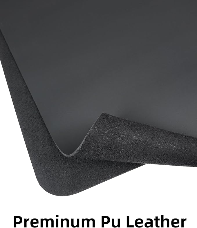 Leather Desk Pad Protector, Mouse Pad, Office Desk Mat, Non-Slip PU Leather - Image 2