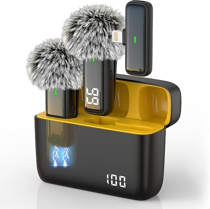 2 Pack Wireless Lavalier Microphone by NPTCL