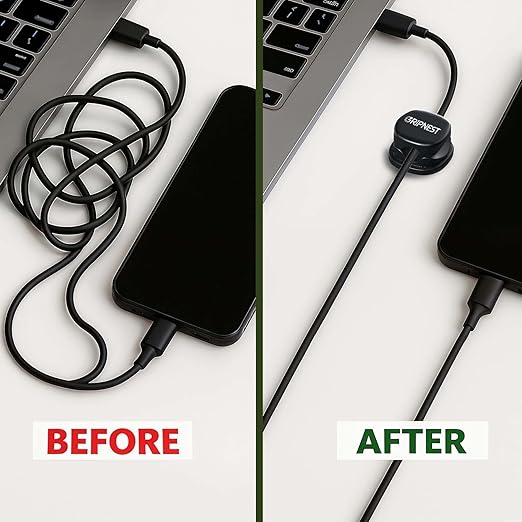 6 Pack Adhesive Cable Clips Black Spring Loaded Cord Holders - Image 8