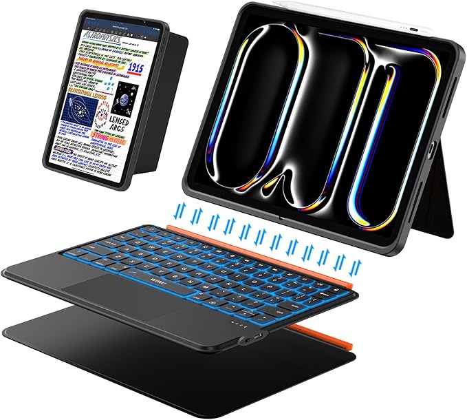 iPad Pro 11 inch Case with Keyboard, Flex Magnetic Detachable Magic Keyboard by dancesoul