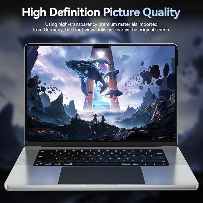 Privacy Screen Protector for MacBook Pro 14 Inch, Easy On/Off Removable Anti - Image 6