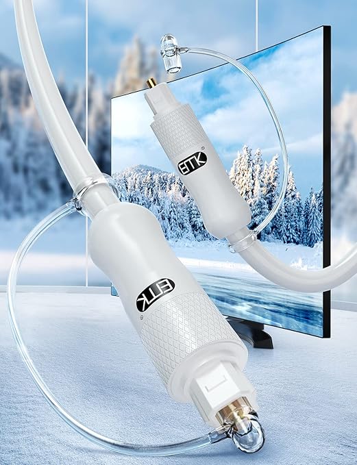 EMK White Optical Audio Cable - Image 5