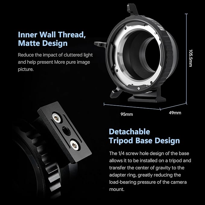 VILTROX PL-X Lens Adapter, Lens Converter Ring Camera Lens Mount Adapter Ring - Image 7