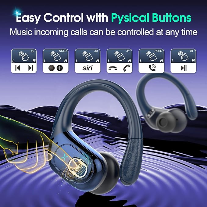 Wireless Earbuds 75hrs Bluetooth 5.4 Headphone Sport, 2025 Bluetooth Earbuds - Image 7