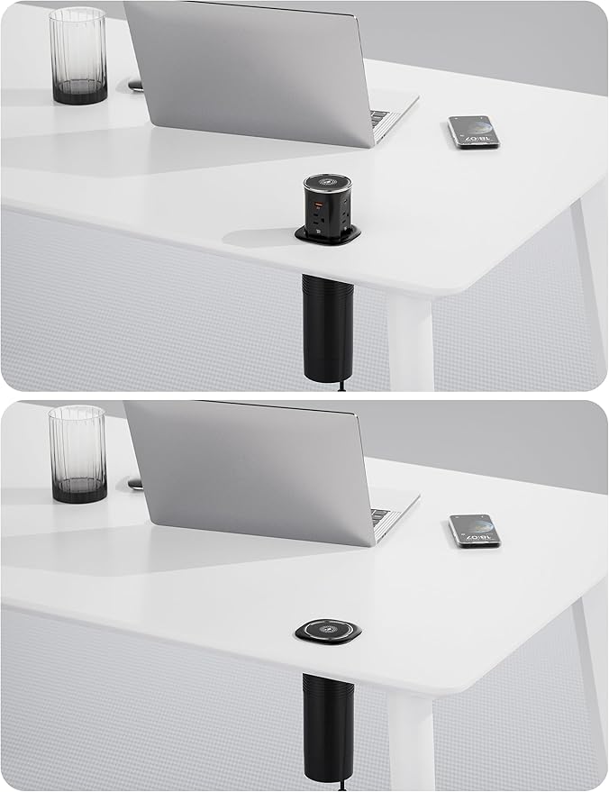 Jgstkcity Pop Up Outlet for Countertop 3.15-inch Desk Wire Hole Insert - Image 5