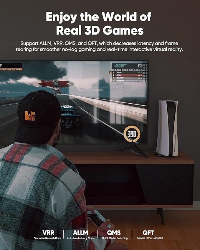 Highwings 8K@60 Long HDMI Cable 13.12FT/400cm, 48Gbps 2.1 High Speed Gaming - Image 4
