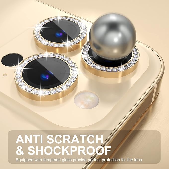 Choiche [3+1 for iPhone 14 Pro/iPhone 14 Pro Max Camera Lens Protector Bling - Image 3