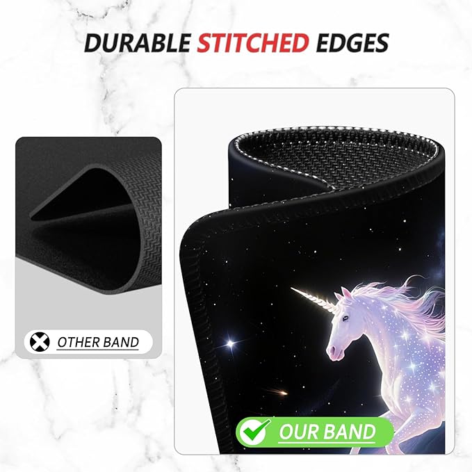 ITNRSIIET Mouse Pad Non-Slip Rubber Base Smooth Surface Stitched Edges - Image 5