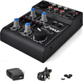 Pyle 5-Channel Professional Audio Mixer DJ Sound Board – Compact Music Mixer by PyleUSA