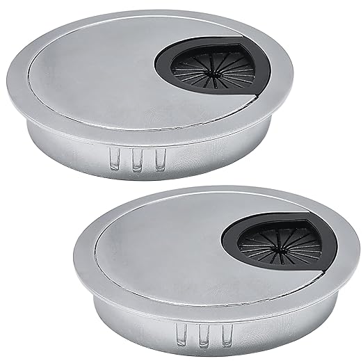 2 Pcs Desk Grommet 2-3/8" / 60 mm, Desk Cord Hole Cover, Cable Grommet Metal by EASYEAH