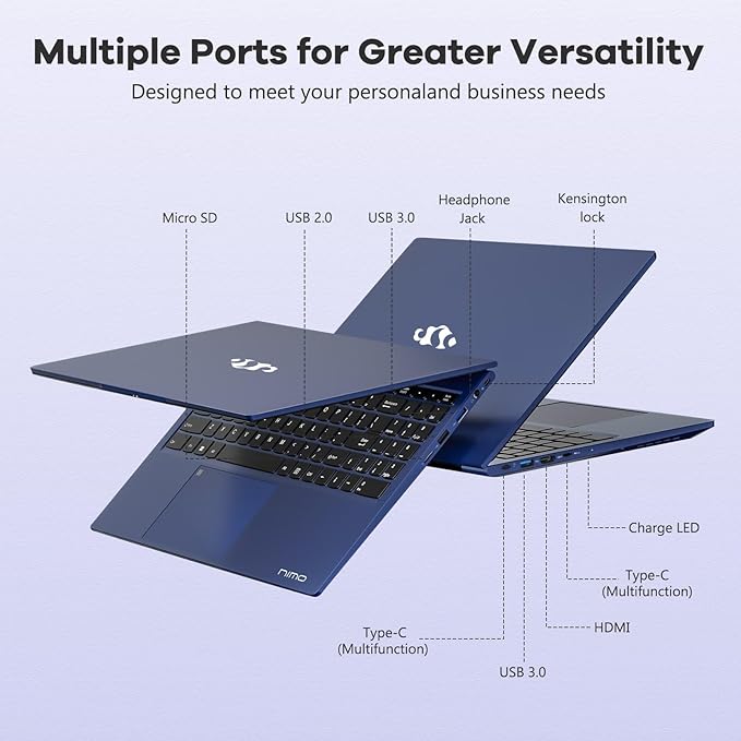 NIMO 15.6" IPS FHD-Gaming-Laptop, AMD Ryzen 5 6600H 6-Cores 660M GPU 16GB DDR5 - Image 5
