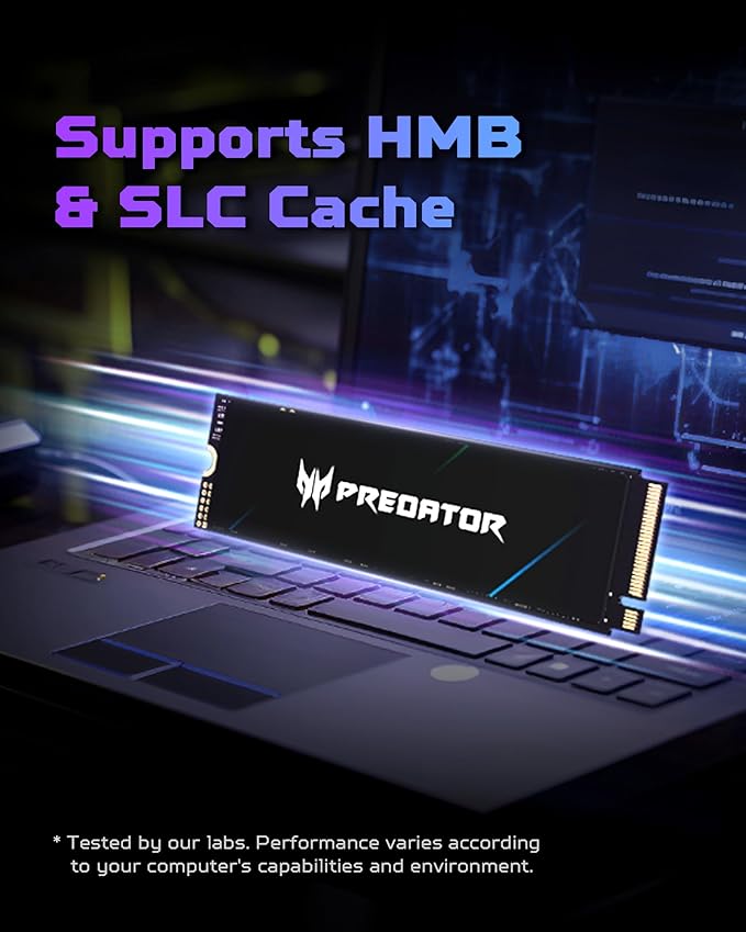 acer Predator GM7 1TB SSD: M.2 2280 PCIe Gen 4 x4 NVMe 2.0, Read Speed Up to - Image 5