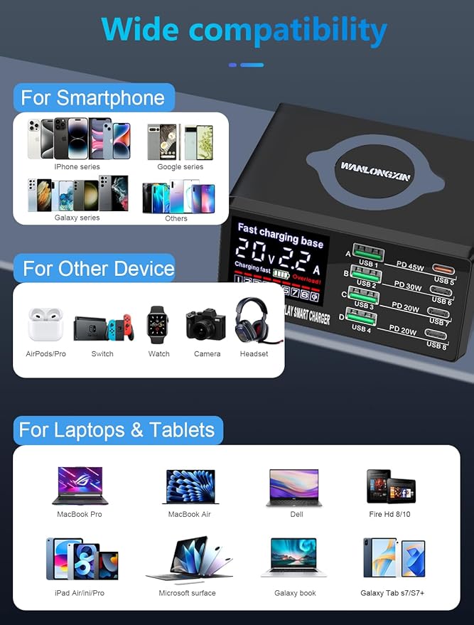 100W 8Port USB Charging Station - Image 3