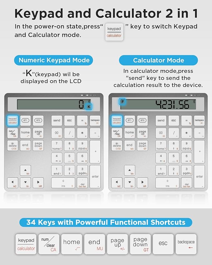 Rechargeable Wireless Number Pad - Image 4