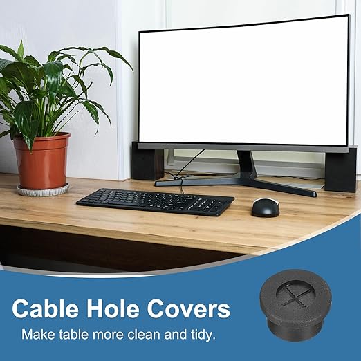 uxcell 4Pcs Cable Cord Grommet, 5/8" Rubber Desk Grommets Wire Pass Through - Image 6