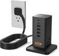 USB Charging Station for Multiple Devices 10Ft Cord, TESSAN 9-in-1 USB C by TESSAN
