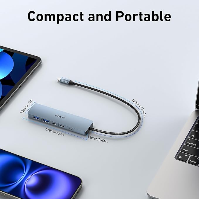 BENFEI USB C HUB 6-in-1 with HDMI, 100W Power Delivery, 10Gbps 2*USB-A and - Image 8