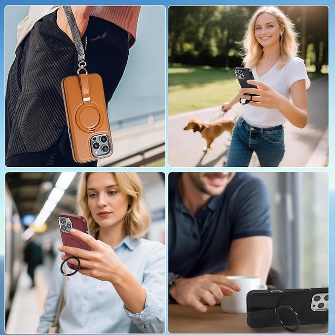 Leather Case, Suitable for iPhone 15 Pro Max Case, Invisible Magnetic Design - Image 5