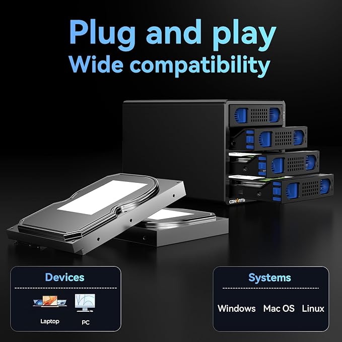 Aluminum 4 Bay 10Gbps Hard Drive Enclosure - Image 6