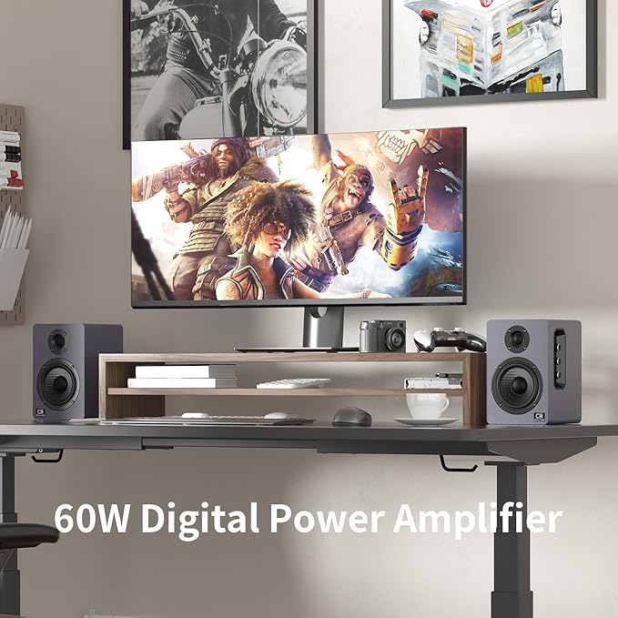 60W Computer Speakers for Desktop PC, 24-Bit Optical, Silk-Dome Tweeter - Image 2
