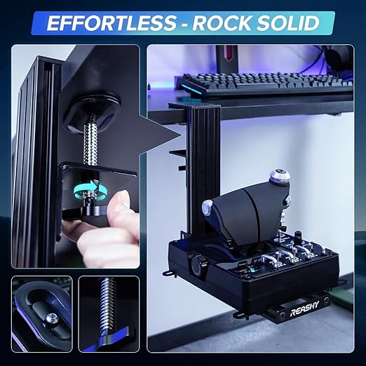 Hotas Mount, Joystick Mount, Aluminum Flight Stick Desk Mount - Image 3