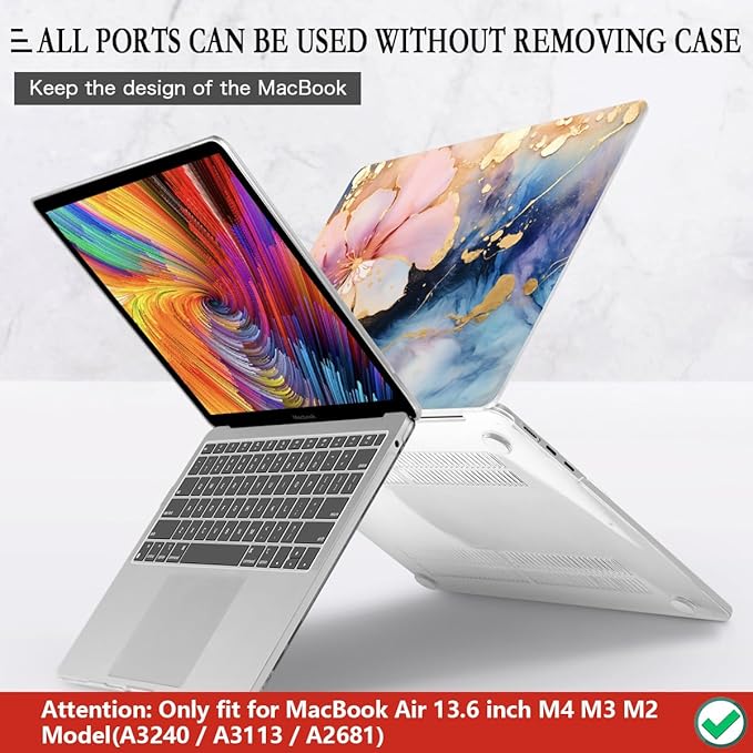 CISSOOK Compatible with MacBook Air 13.6 inch Case M2 M3 M4 Release 2025 2024 - Image 5