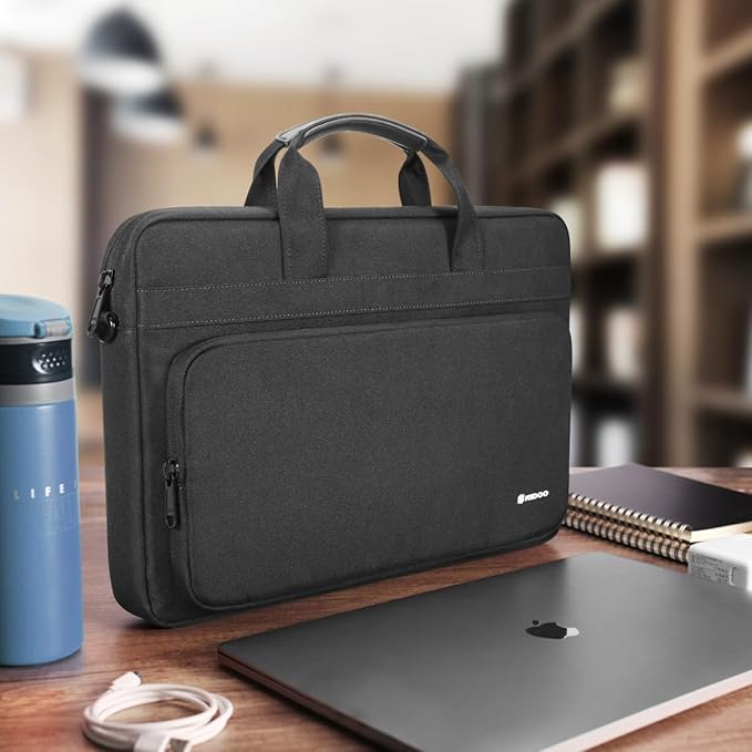 NIDOO 15.6 Inch Laptop Briefcase Shoulder Bag Sleeve - Image 5