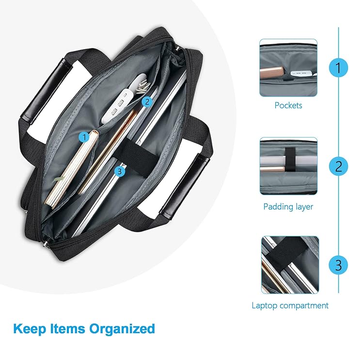 MOSISO Laptop Shoulder Bag, Computer Bag - Image 3