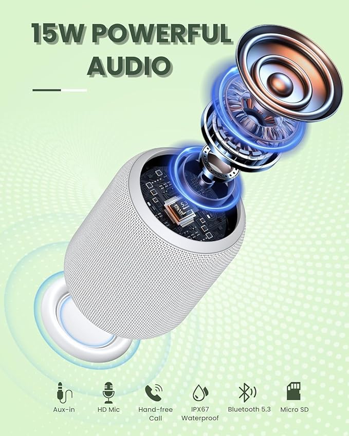 NOTABRICK Bluetooth Speakers, Portable Wireless Speaker - Image 2
