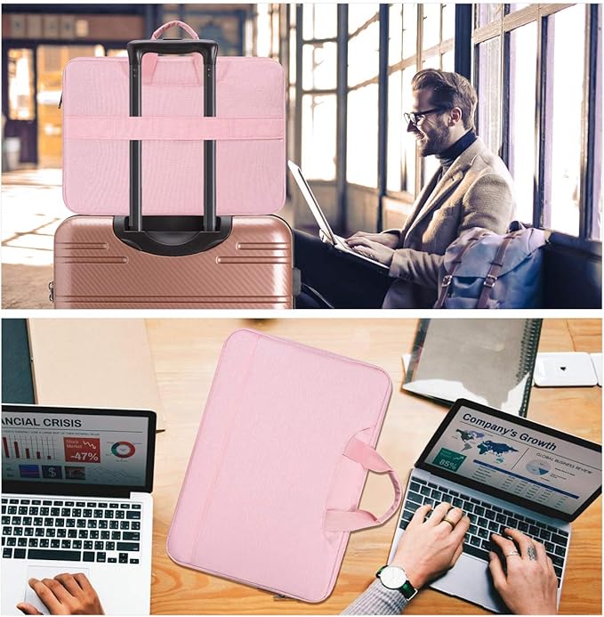 11.6-12.9 Inch Laptop Bag Sleeve Women Ladies TSA Travel Briefcase - Image 7