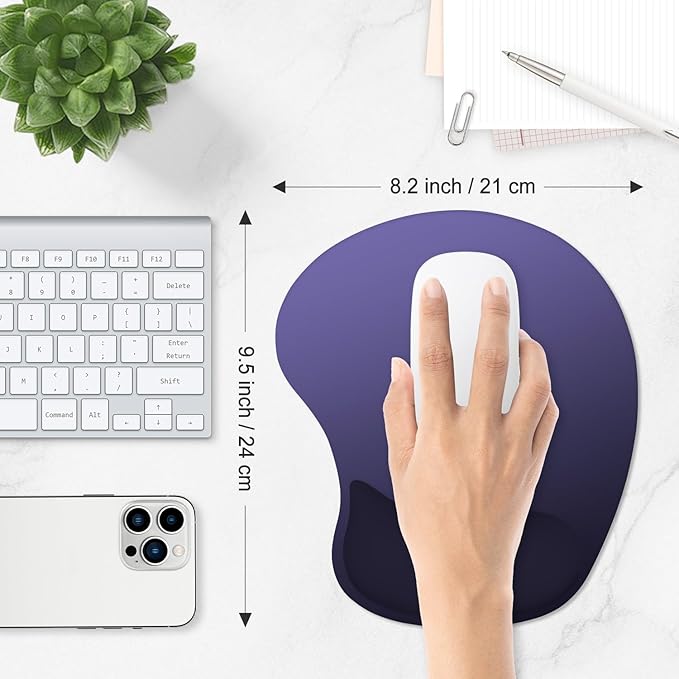 ITNRSIIET Ergonomic Mouse Pad, Cushioned Gel Wrist Rest, Non-Slip Base - Image 6