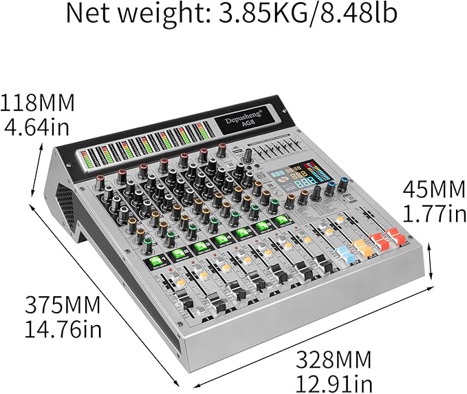 Depusheng AG8 Professional audio mixer 8 Channel - Image 9