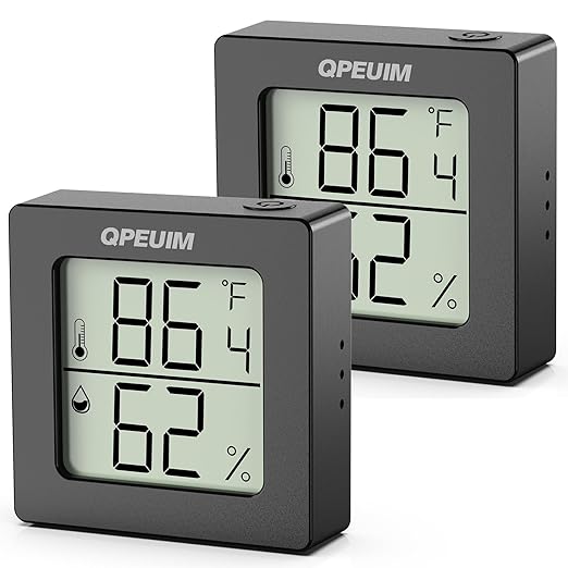 2 Pcs Digital Hygrometer Indoor Thermometer Humidity Meter Room Thermometer by QPEUIM