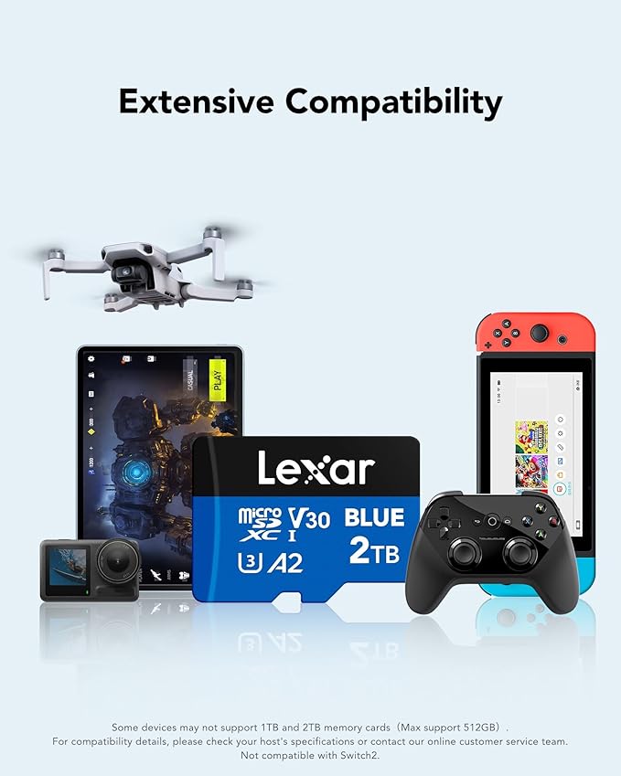 Lexar 2TB Blue Micro SD Card Up to 160MB/s, microSDXC UHS-I Memory Card - Image 6