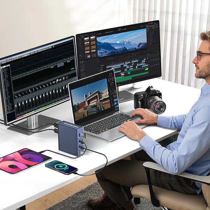ACASIS USB C Docking Station Dual Monitor, 16-in-1 Laptpop Docking Station - Image 8