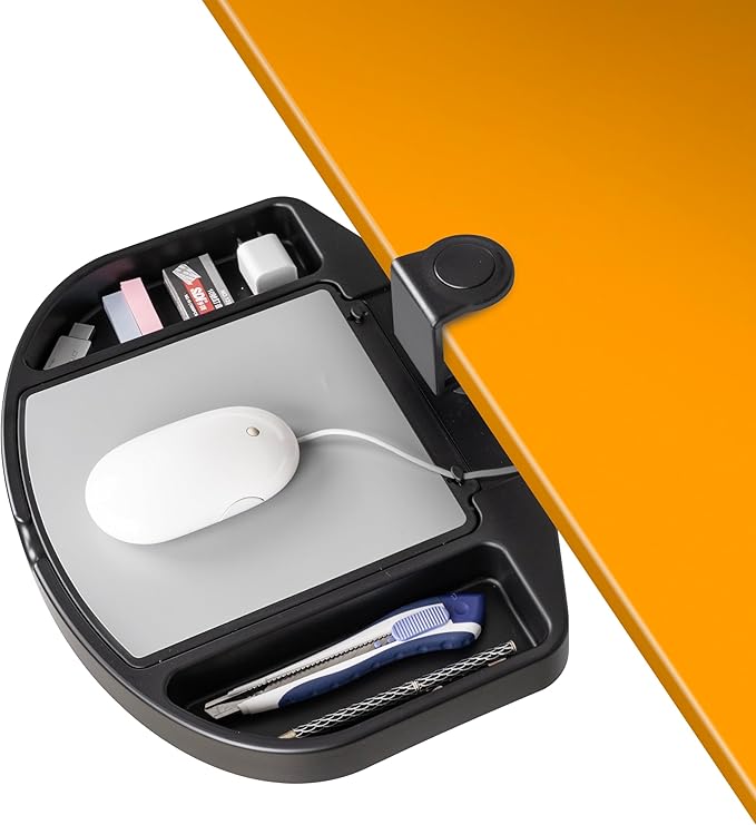 EHO Clamp-On Desk Organizer, Mouse Pad Storage, Spill-Proof, Under Desk Storage by EHOPrime
