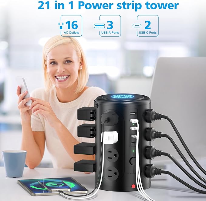 Surge Protector Power Strip - Image 4