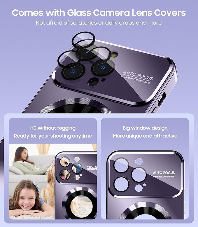 Magnetic for iPhone 13 Pro Case, Built-in Camera Lens Protector, Compatible - Image 2