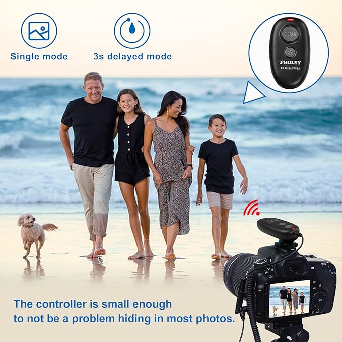 PHOLSY Wireless Remote Shutter Release C6 Compatible - Image 2