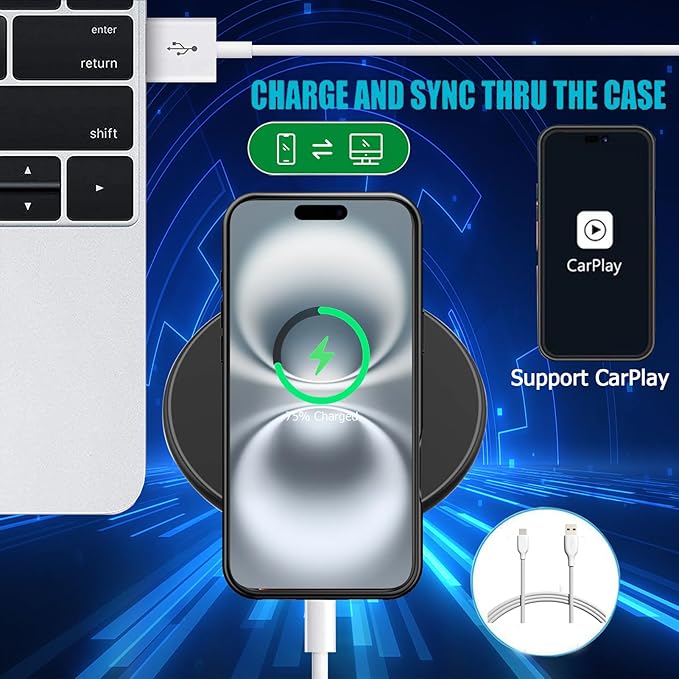 Battery Case iPhone 16 Plus, Upgraded 12000mAh Rechargeable Portable Extended - Image 6